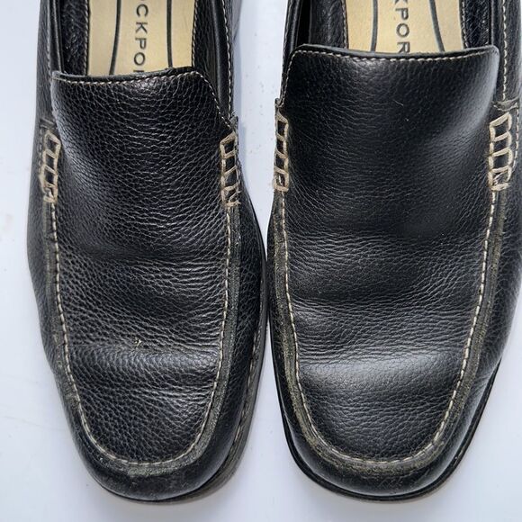 Rockport dark brown (almost black) slip on leather loafers - Picture 2 of 8